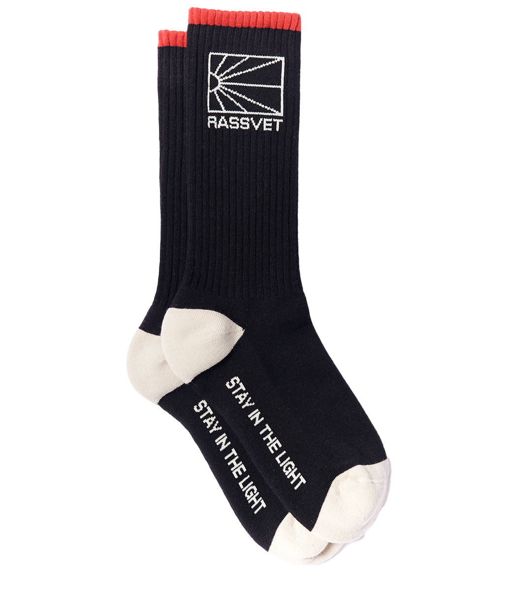 RASSVET Logo Socks Knit - Black
