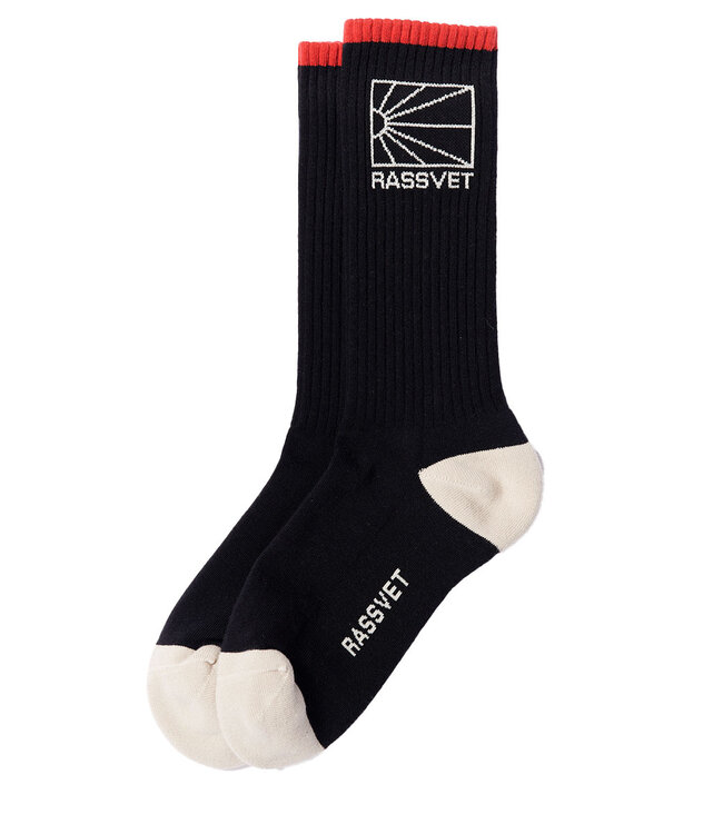 RASSVET Logo Socks Knit - Black