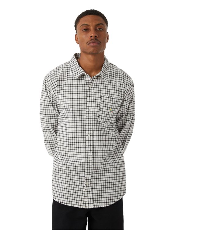 HUF Echo Oxford Plaid Shirt - White
