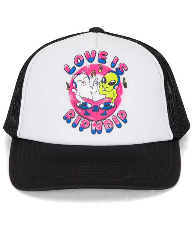 RIPNDIP Love Is Ripndip Trucker Hat - White/Black