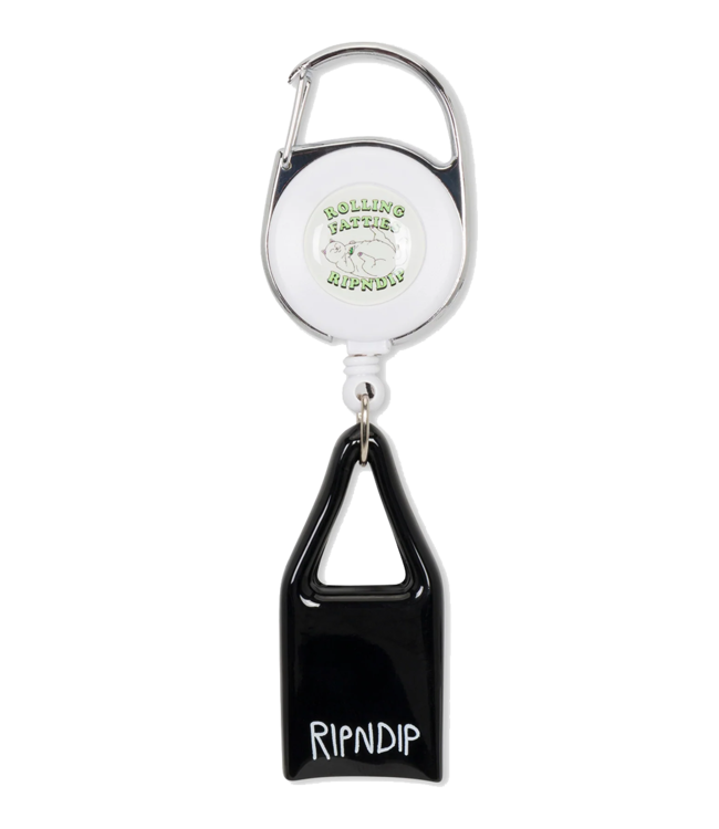 RIPNDIP Rolling Fatties Lighter Leash Keychain - Silver/Black