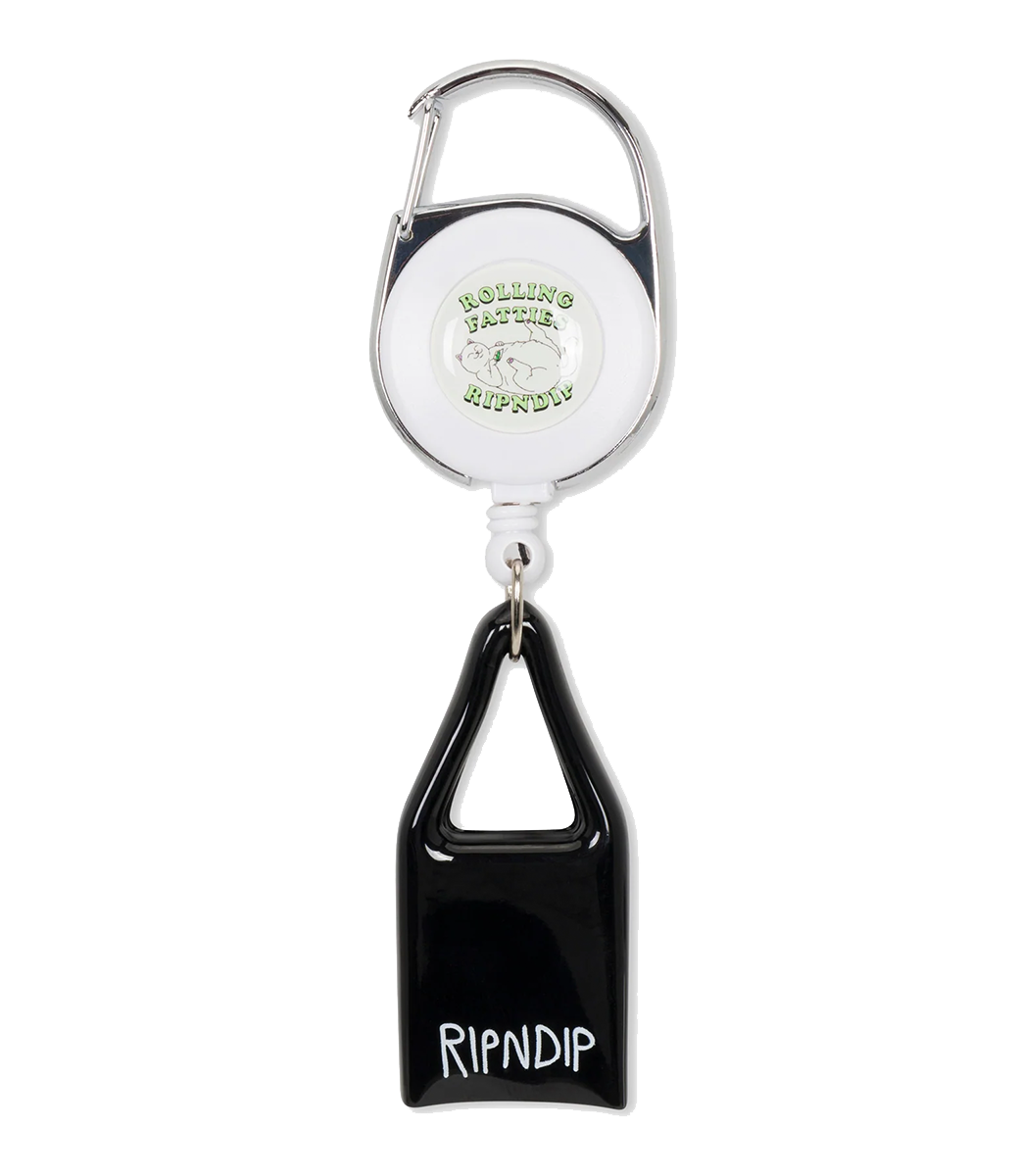 RIPNDIP Rolling Fatties Lighter Leash Keychain - Silver/Black