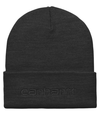 CARHARTT WIP Script Beanie - Black/Black