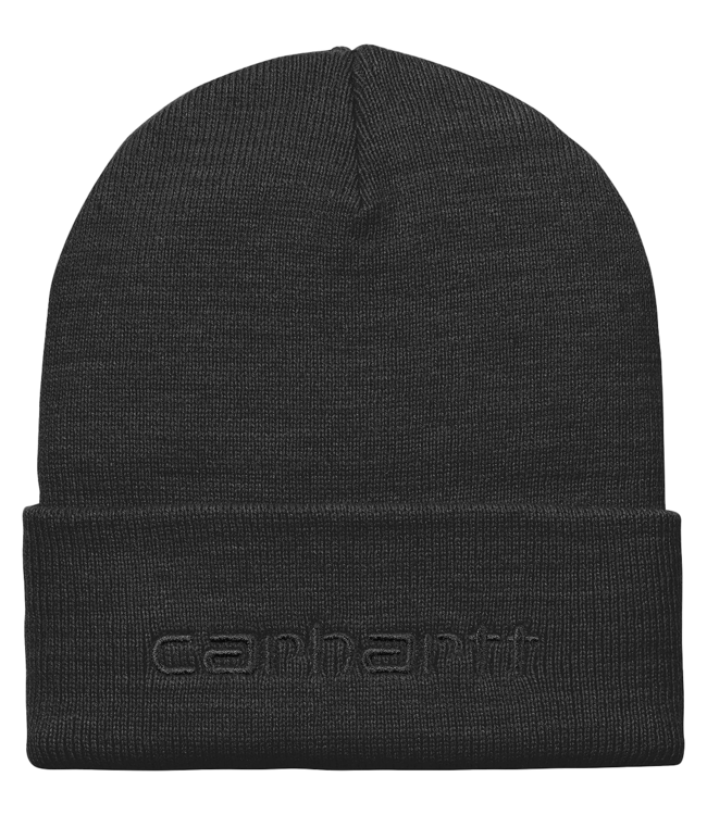 CARHARTT WIP Script Beanie - Black/Black