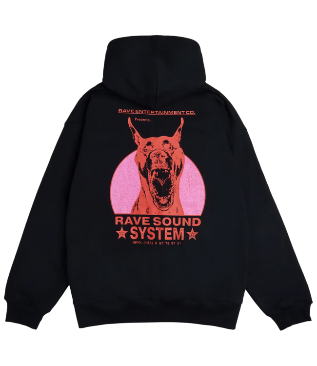 RAVE Rss Zip Hoodie - Black