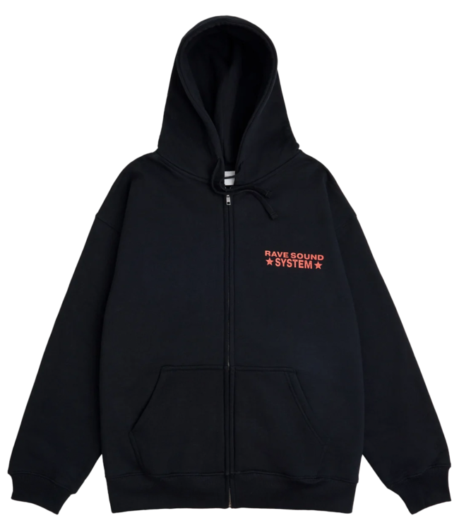RAVE Rss Zip Hoodie - Black