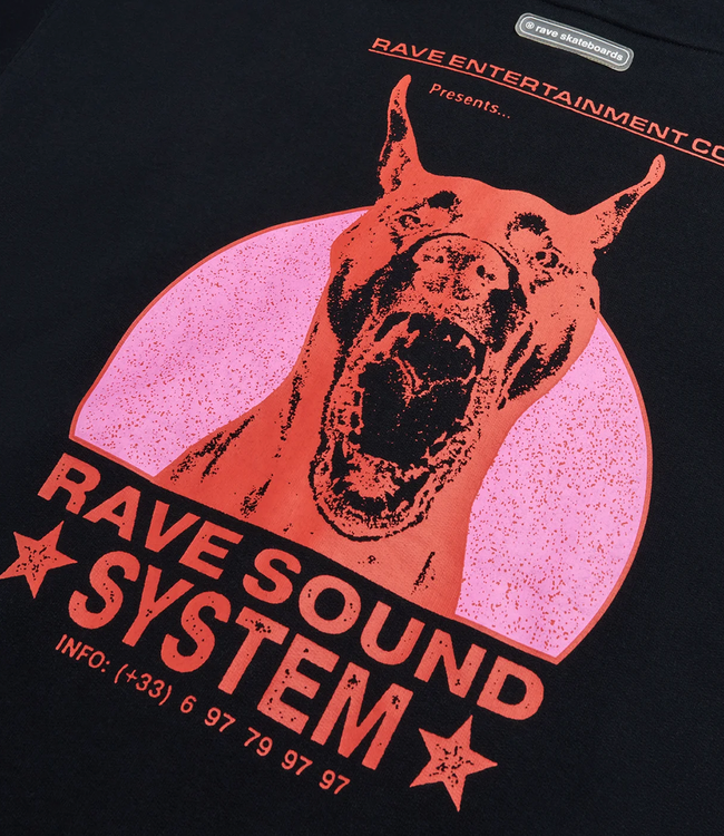 RAVE Rss Zip Hoodie - Black