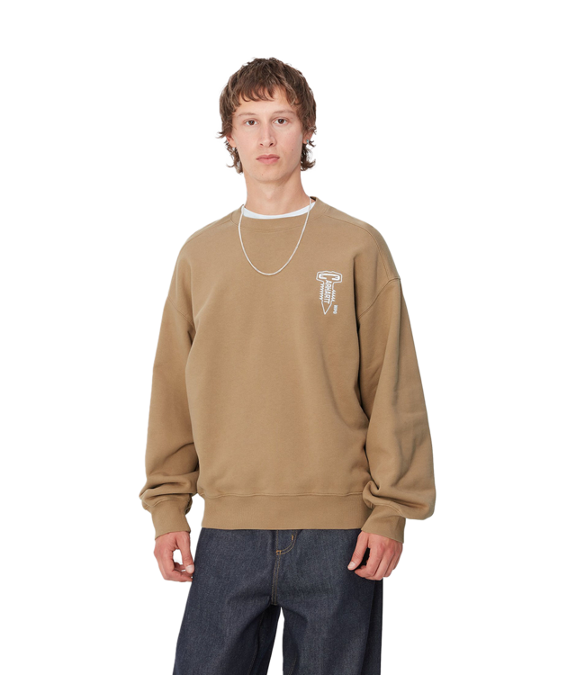 CARHARTT WIP Cross Screw Sweater - Peanut/White