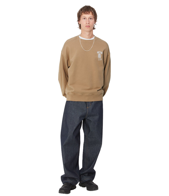 CARHARTT WIP Cross Screw Sweater - Peanut/White