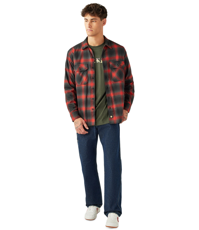 DICKIES Dickies X Spitfire Flannel Ls Shirt - Red Ochre
