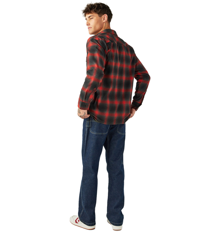 DICKIES Dickies X Spitfire Flannel Ls Shirt - Red Ochre
