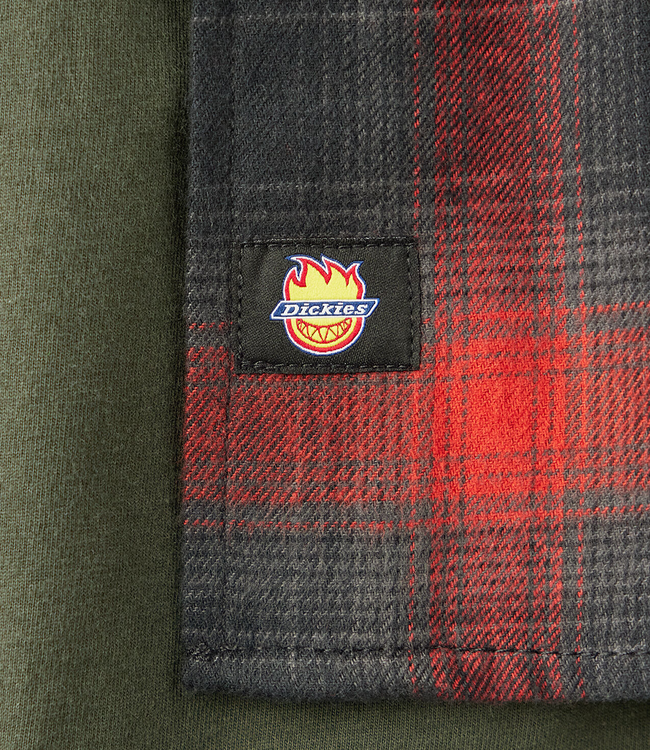 DICKIES Dickies X Spitfire Flannel Ls Shirt - Red Ochre