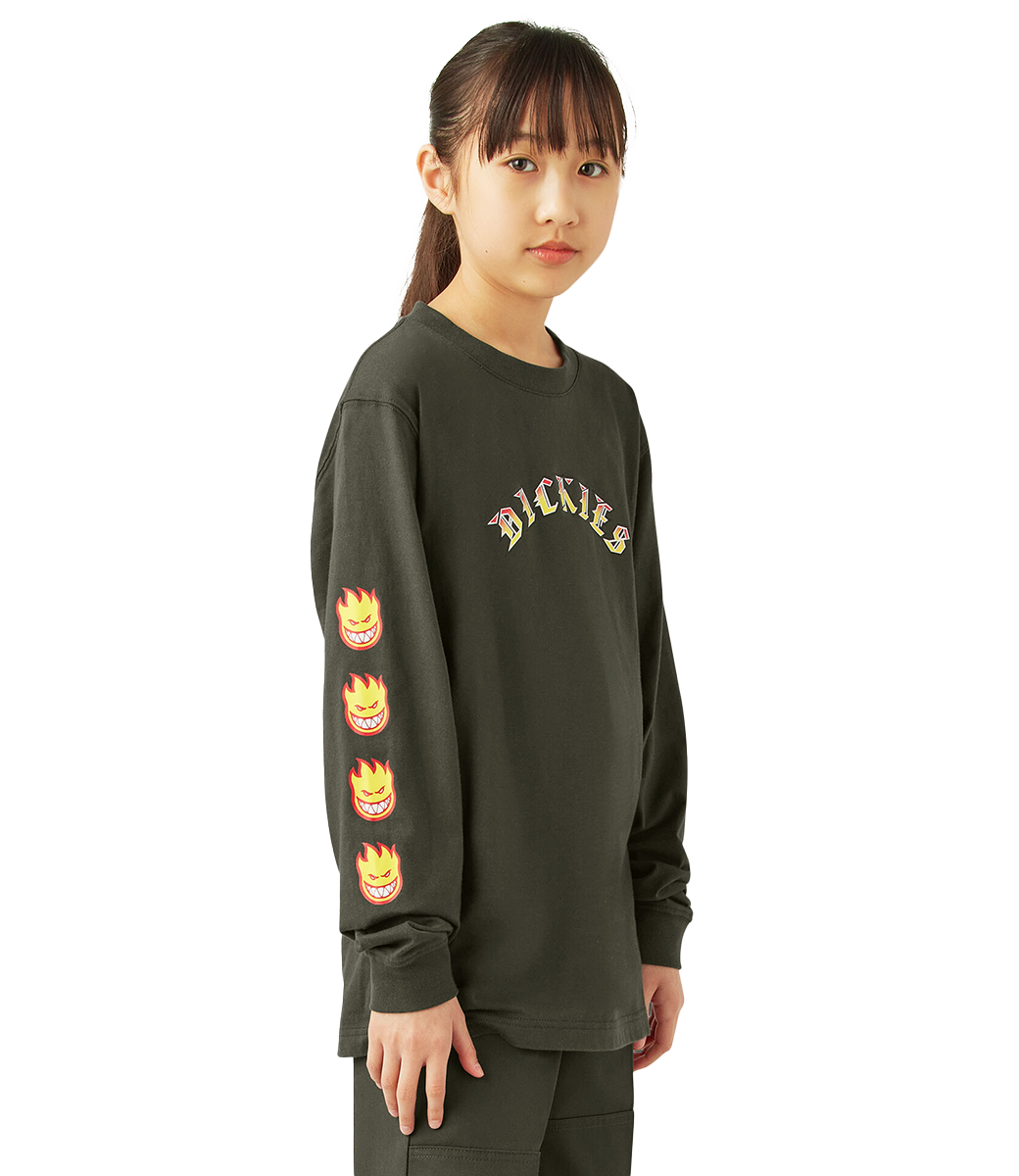 DICKIES Dickies X Spitfire Longsleeve Tee (kids) - Olive Green