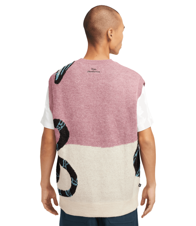 NIKE SB Sweater Snake Vest - Plum Dust