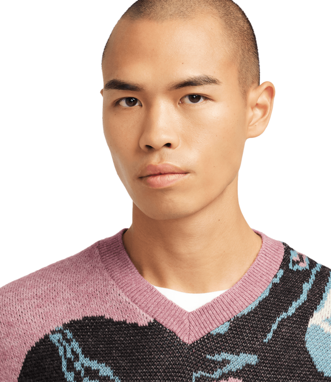 NIKE SB Sweater Snake Vest - Plum Dust