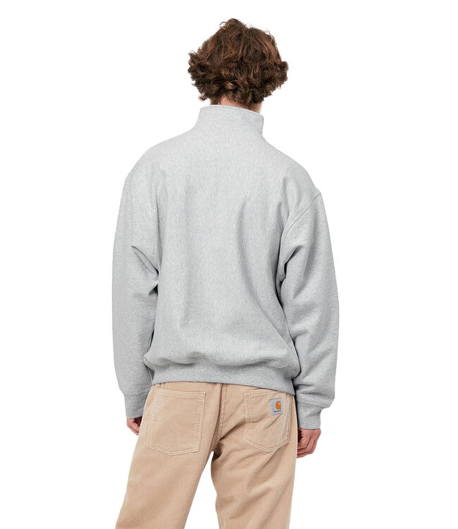 CARHARTT WIP Half Zip American Script Sweat - Ash Heather