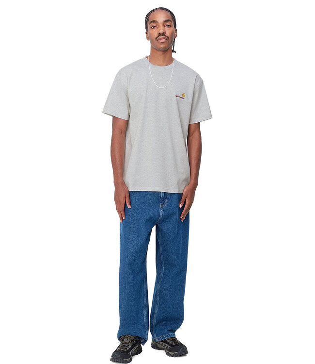 CARHARTT WIP S/S American Script T-Shirt - Ash Heather