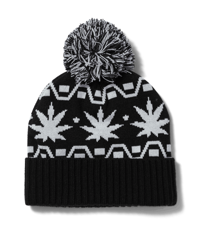 HUF Apres Cuff Pom Beanie - Black