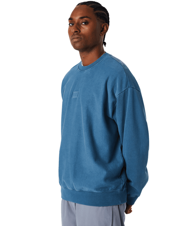 HUF Mason Crewneck Fleece - Oil Blue