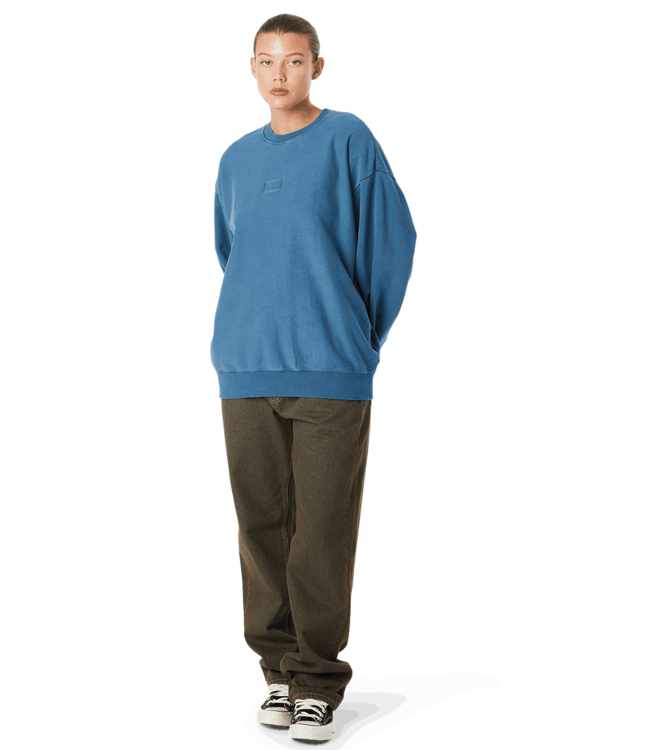 HUF Mason Crewneck Fleece - Oil Blue
