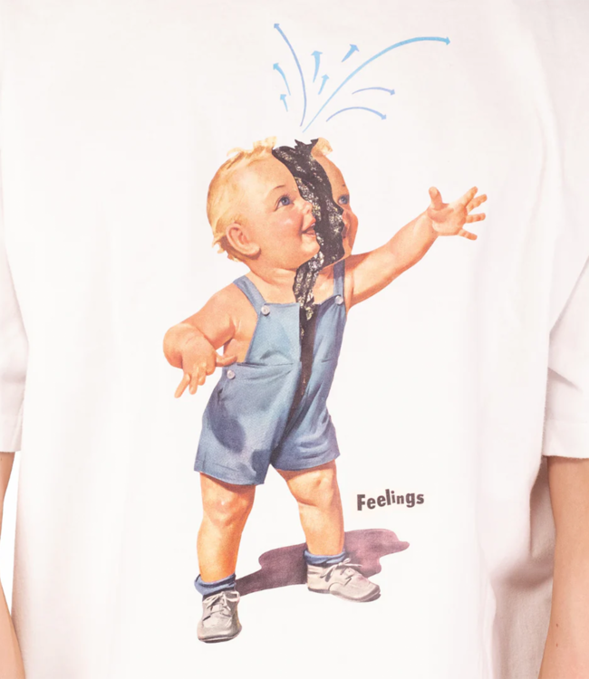 FEELINGS Baby Tee Shirt - White