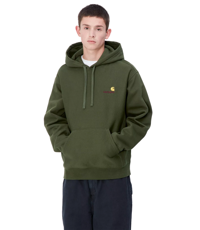 CARHARTT WIP Hooded American Script Sweat - Tarragon