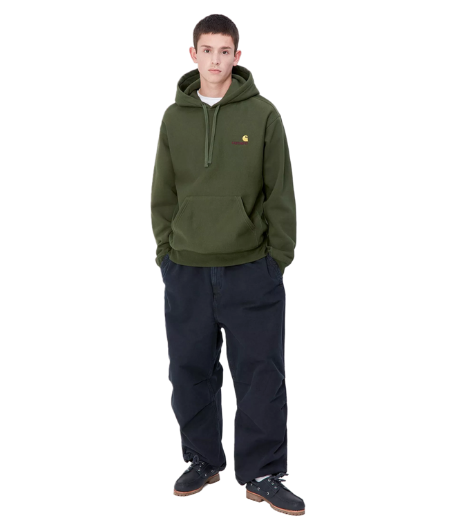 CARHARTT WIP Hooded American Script Sweat - Tarragon