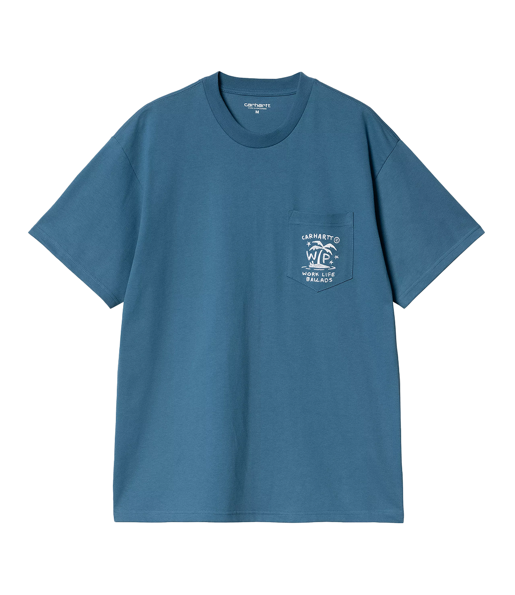 CARHARTT WIP Fragments Pocket T-Shirt - Sodalite/White