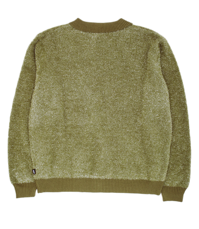 FUCKING AWESOME Big Night Out Cardigan - Olive/Glitter