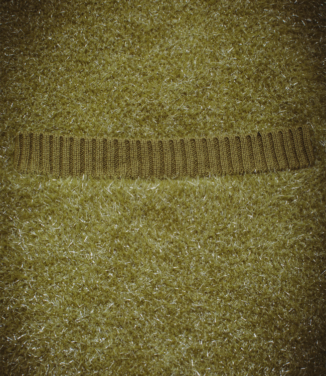 FUCKING AWESOME Big Night Out Cardigan - Olive/Glitter