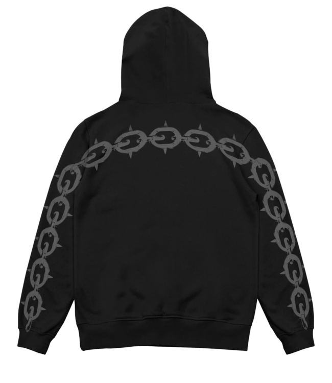 WASTED PARIS Chrome Zip Hoodie - Black