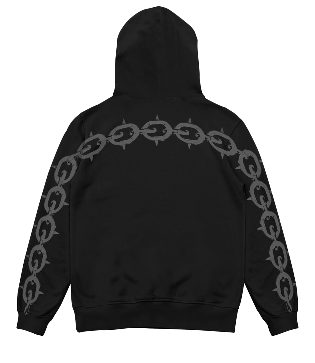 WASTED PARIS Chrome Zip Hoodie - Black