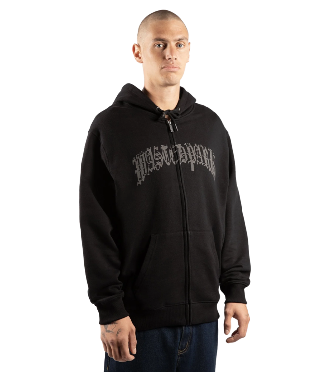 WASTED PARIS Chrome Zip Hoodie - Black
