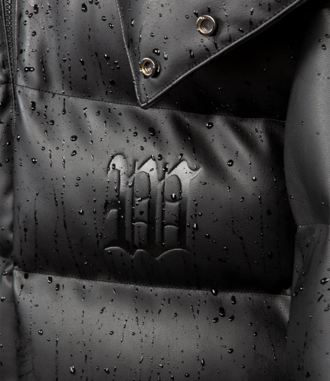 WASTED PARIS Kingdom Hooded Puffer Jacket - Black