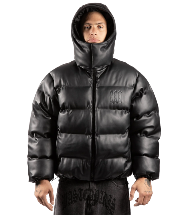 WASTED PARIS Kingdom Hooded Puffer Jacket - Black