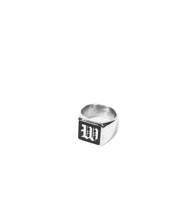 WASTED PARIS Kingdom Signet Ring - Silver/Black