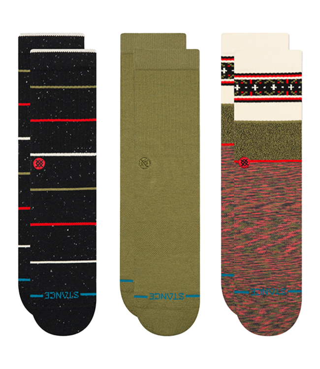 STANCE Greetings 3 Pack Crew - Black