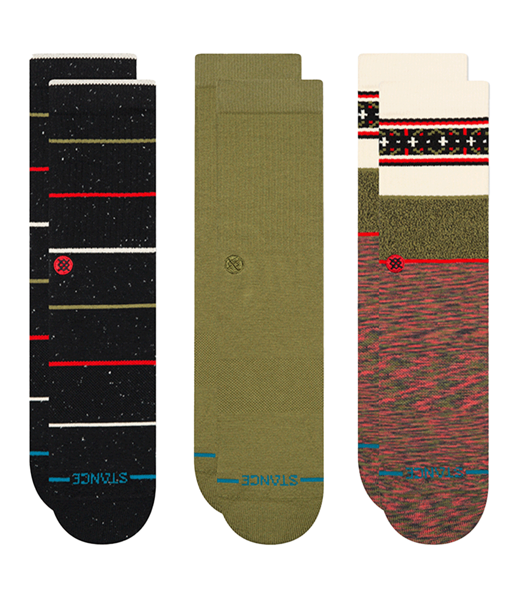 STANCE Greetings 3 Pack Crew - Black