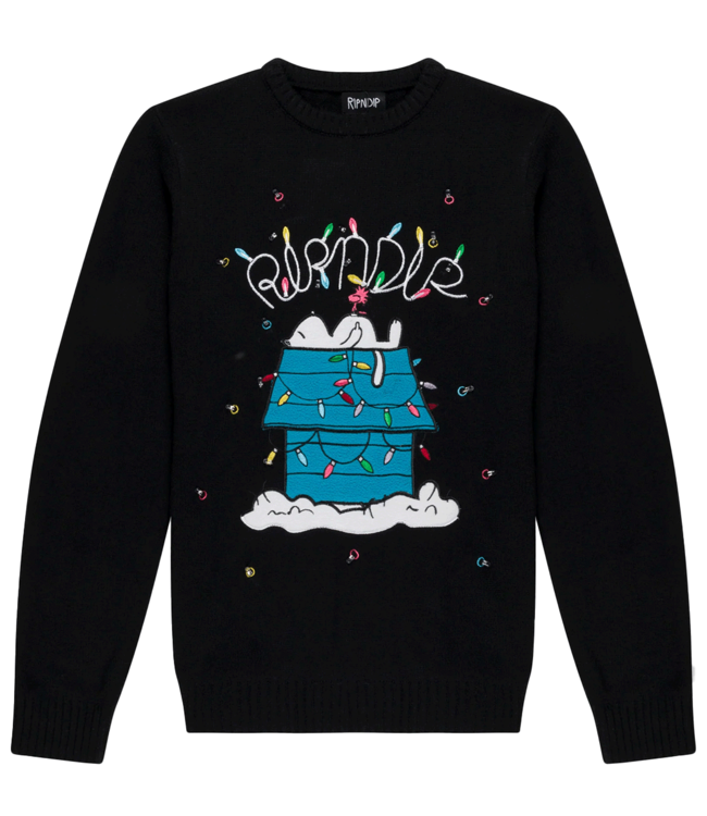 RIPNDIP Nerm Christmas Light Up Knit Sweater - Black