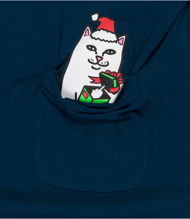 RIPNDIP Secret Santa Pocket Tee - Navy