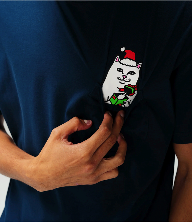 RIPNDIP Secret Santa Pocket Tee - Navy