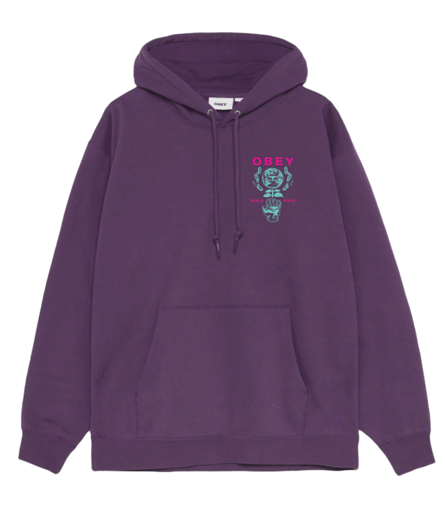 OBEY Helping Hand Hoodie - Plum Perfect