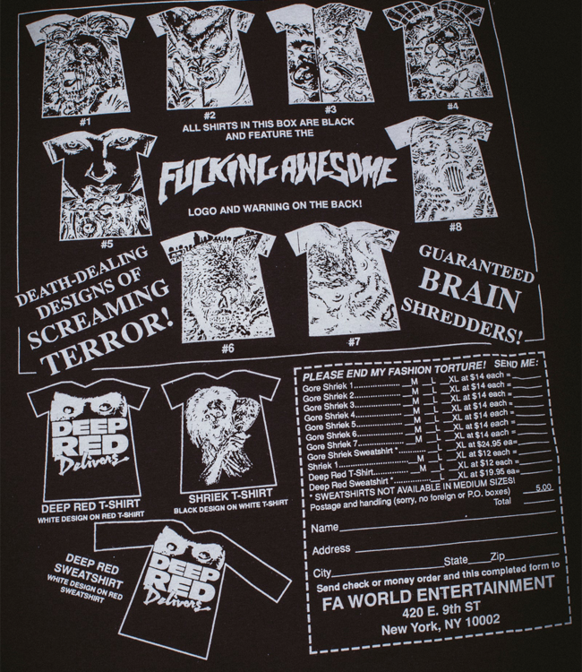 FUCKING AWESOME Gore Shriek T-Shirt - Black