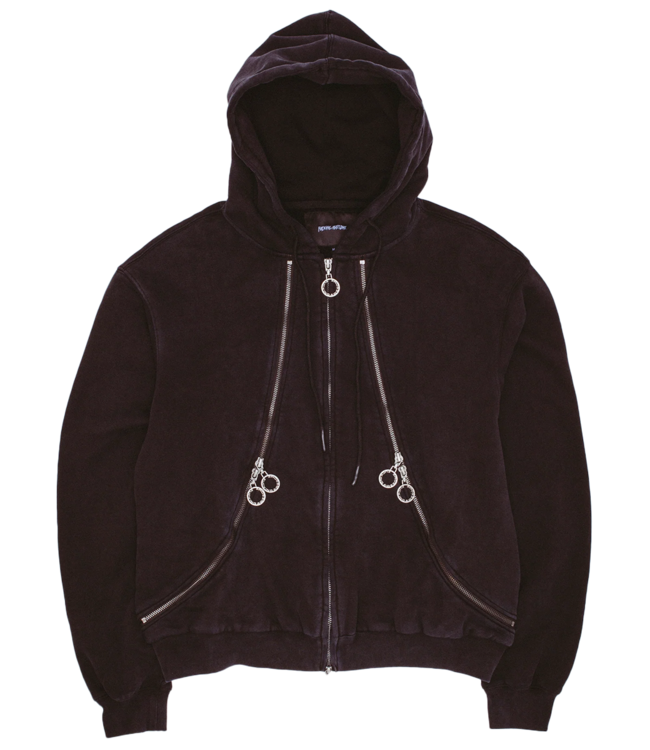 FUCKING AWESOME Zippers Hoodie - Washed Black