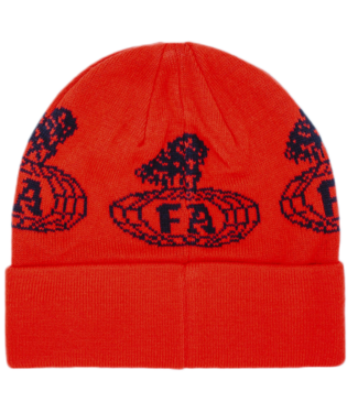 【FUCKING AWESOME】FLEA THE WORLD BEANIE BLOOD ORANGE FUCKING AWESOME Flea The World Beanie - Blood Orange