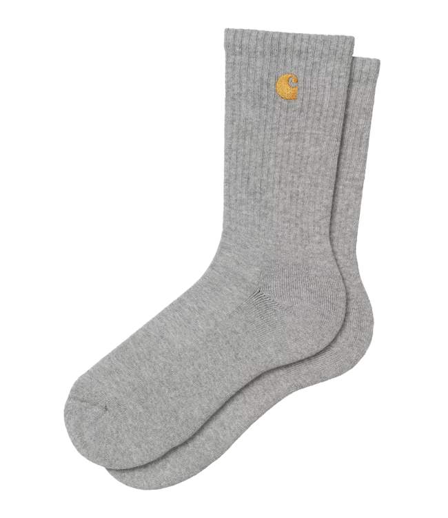 CARHARTT WIP Chase Socks - Grey Heather/Gold