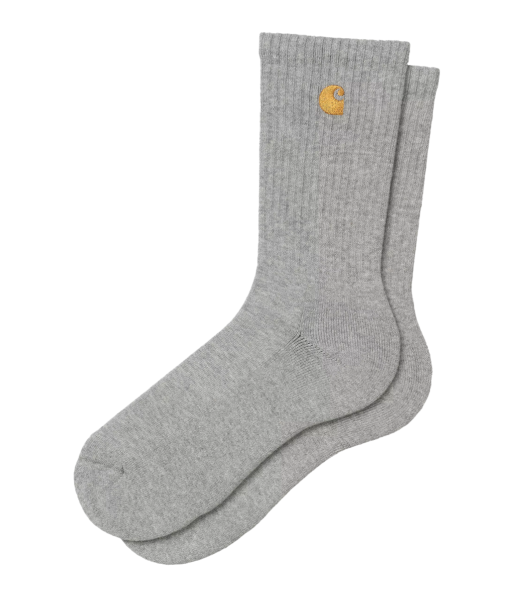 CARHARTT WIP Chase Socks - Grey Heather/Gold
