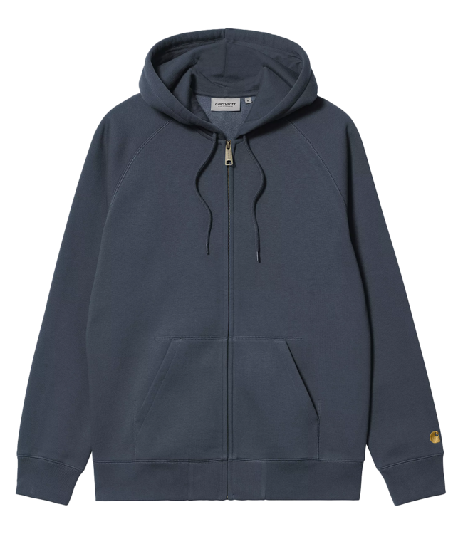 CARHARTT WIP Hooded Chase Jacket - Dusky Blue/Gold
