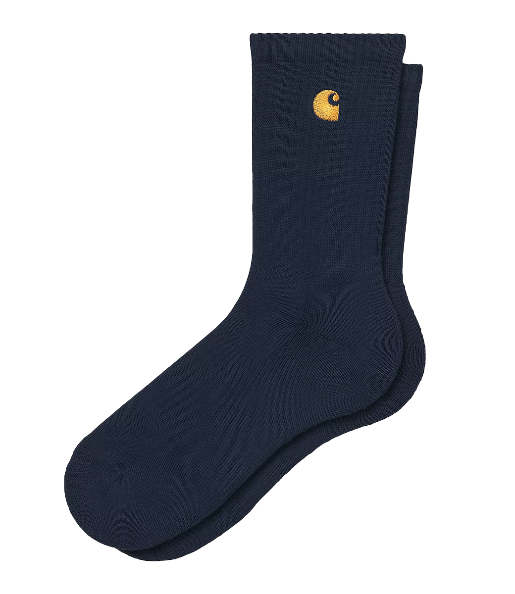 CARHARTT WIP Chase Socks - Dark Navy/Gold