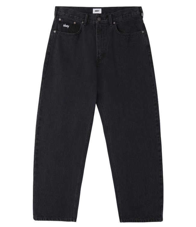 OBEY Bigwig Baggy Denim - Faded Black